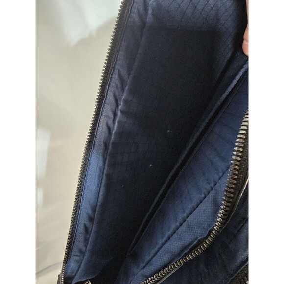 Tumi Briefcase Ashton Collins Zip Coated Canvas Textured Grey Laptop Case - Picture 8 of 15